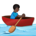 Man Rowing Boat: Dark Skin Tone Emoji Copy Paste ― 🚣🏿‍♂ - samsung