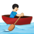 Man Rowing Boat: Light Skin Tone Emoji Copy Paste ― 🚣🏻‍♂ - samsung