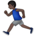 Man Running: Dark Skin Tone Emoji Copy Paste ― 🏃🏿‍♂ - samsung