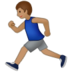Man Running: Medium Skin Tone Emoji Copy Paste ― 🏃🏽‍♂ - samsung