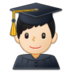 Man Student: Light Skin Tone Emoji Copy Paste ― 👨🏻‍🎓 - samsung