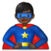 Man Superhero: Dark Skin Tone Emoji Copy Paste ― 🦸🏿‍♂ - samsung