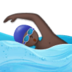 Man Swimming: Dark Skin Tone Emoji Copy Paste ― 🏊🏿‍♂ - samsung