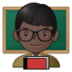 Man Teacher: Dark Skin Tone Emoji Copy Paste ― 👨🏿‍🏫 - samsung