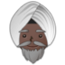Man Wearing Turban: Dark Skin Tone Emoji Copy Paste ― 👳🏿‍♂ - samsung