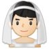 Man With Veil: Light Skin Tone Emoji Copy Paste ― 👰🏻‍♂ - samsung
