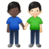Men Holding Hands: Dark Skin Tone, Light Skin Tone Emoji Copy Paste ― 👨🏿‍🤝‍👨🏻 - samsung