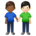 Men Holding Hands: Medium-dark Skin Tone, Light Skin Tone Emoji Copy Paste ― 👨🏾‍🤝‍👨🏻 - samsung