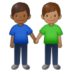 Men Holding Hands: Medium-dark Skin Tone, Medium Skin Tone Emoji Copy Paste ― 👨🏾‍🤝‍👨🏽 - samsung