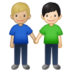 Men Holding Hands: Medium-light Skin Tone, Light Skin Tone Emoji Copy Paste ― 👨🏼‍🤝‍👨🏻 - samsung