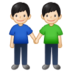 Men Holding Hands: Light Skin Tone Emoji Copy Paste ― 👬🏻 - samsung