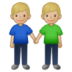 Men Holding Hands: Medium-light Skin Tone Emoji Copy Paste ― 👬🏼 - samsung