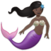 Mermaid: Dark Skin Tone Emoji Copy Paste ― 🧜🏿‍♀ - samsung