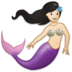 Mermaid: Light Skin Tone Emoji Copy Paste ― 🧜🏻‍♀ - samsung
