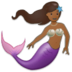Mermaid: Medium-dark Skin Tone Emoji Copy Paste ― 🧜🏾‍♀ - samsung