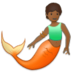 Merperson: Medium-dark Skin Tone Emoji Copy Paste ― 🧜🏾 - samsung