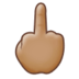 Middle Finger: Medium Skin Tone Emoji Copy Paste ― 🖕🏽 - samsung