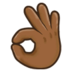 OK Hand: Medium-dark Skin Tone Emoji Copy Paste ― 👌🏾 - samsung