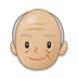 Old Man: Medium-light Skin Tone Emoji Copy Paste ― 👴🏼 - samsung