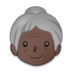 Old Woman: Dark Skin Tone Emoji Copy Paste ― 👵🏿 - samsung