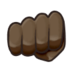 Oncoming Fist: Dark Skin Tone Emoji Copy Paste ― 👊🏿 - samsung