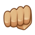 Oncoming Fist: Medium-light Skin Tone Emoji Copy Paste ― 👊🏼 - samsung