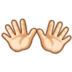 Open Hands: Light Skin Tone Emoji Copy Paste ― 👐🏻 - samsung