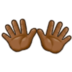 Open Hands: Medium-dark Skin Tone Emoji Copy Paste ― 👐🏾 - samsung
