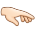 Palm Down Hand: Light Skin Tone Emoji Copy Paste ― 🫳🏻 - samsung