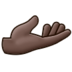 Palm Up Hand: Dark Skin Tone Emoji Copy Paste ― 🫴🏿 - samsung