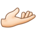 Palm Up Hand: Light Skin Tone Emoji Copy Paste ― 🫴🏻 - samsung