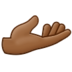 Palm Up Hand: Medium-dark Skin Tone Emoji Copy Paste ― 🫴🏾 - samsung
