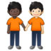People Holding Hands: Dark Skin Tone, Light Skin Tone Emoji Copy Paste ― 🧑🏿‍🤝‍🧑🏻 - samsung