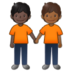 People Holding Hands: Dark Skin Tone, Medium-dark Skin Tone Emoji Copy Paste ― 🧑🏿‍🤝‍🧑🏾 - samsung