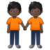 People Holding Hands: Dark Skin Tone Emoji Copy Paste ― 🧑🏿‍🤝‍🧑🏿 - samsung