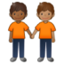 People Holding Hands: Medium-dark Skin Tone, Medium Skin Tone Emoji Copy Paste ― 🧑🏾‍🤝‍🧑🏽 - samsung