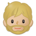 Person: Medium-light Skin Tone, Beard Emoji Copy Paste ― 🧔🏼 - samsung