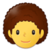 Person: Curly Hair Emoji Copy Paste ― 🧑‍🦱 - samsung