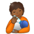 Person Feeding Baby: Medium-dark Skin Tone Emoji Copy Paste ― 🧑🏾‍🍼 - samsung