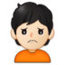 Person Frowning: Light Skin Tone Emoji Copy Paste ― 🙍🏻 - samsung