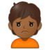 Person Frowning: Medium-dark Skin Tone Emoji Copy Paste ― 🙍🏾 - samsung