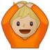 Person Gesturing OK: Medium-light Skin Tone Emoji Copy Paste ― 🙆🏼 - samsung