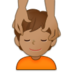 Person Getting Massage: Medium Skin Tone Emoji Copy Paste ― 💆🏽 - samsung