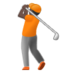 Person Golfing: Dark Skin Tone Emoji Copy Paste ― 🏌🏿 - samsung