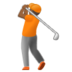 Person Golfing: Medium-dark Skin Tone Emoji Copy Paste ― 🏌🏾 - samsung