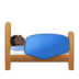 Person In Bed: Dark Skin Tone Emoji Copy Paste ― 🛌🏿 - samsung