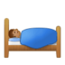 Person In Bed: Medium Skin Tone Emoji Copy Paste ― 🛌🏽 - samsung