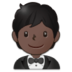 Person In Tuxedo: Dark Skin Tone Emoji Copy Paste ― 🤵🏿 - samsung