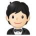 Person In Tuxedo: Light Skin Tone Emoji Copy Paste ― 🤵🏻 - samsung