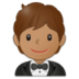 Person In Tuxedo: Medium Skin Tone Emoji Copy Paste ― 🤵🏽 - samsung